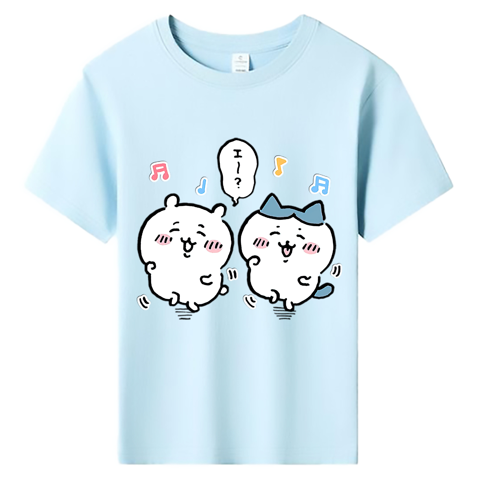 （画像用） ちいかわ ハチワレ Chii-kawa hachiware 綿100％キッズTシャツ（フロントプリント）